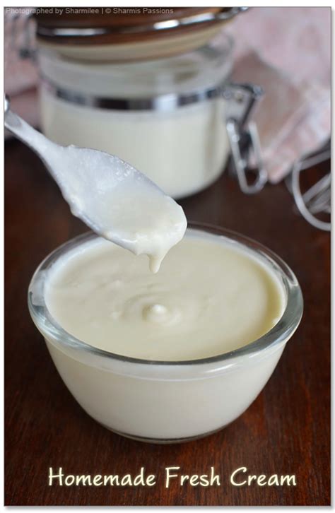homemade fresh cream    fresh cream sharmis passions