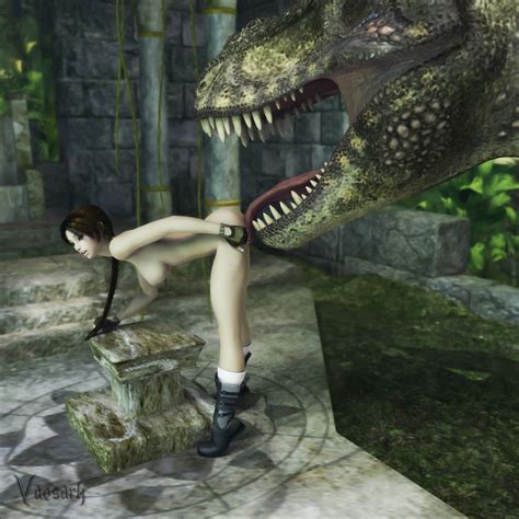 Rule 34 3d Breasts Dinosaur Female Human Lara Croft Large Breasts