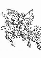 Mozaiek Paarden Mosaik Kleurplaat Pferden Coloring Stemmen sketch template