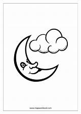 Coloring Miscellaneous Moon Clouds Megaworkbook Sheet Sheets sketch template