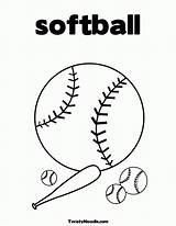 Coloring Softball Fastpitch sketch template