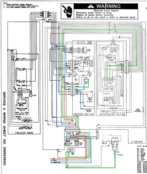 wiring diagram frigidaire refrigerator