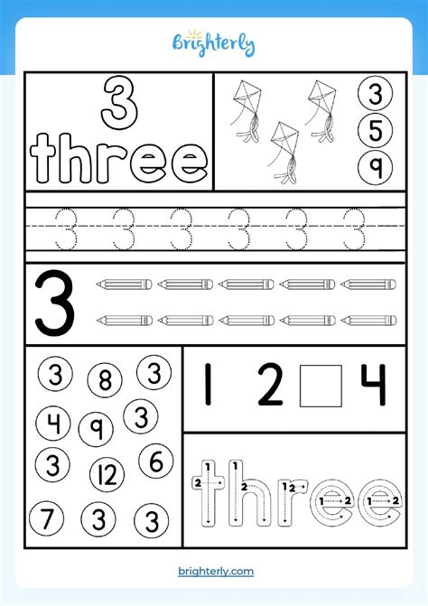 number  tracing worksheets count  trace number  number