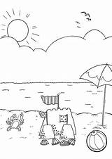 Beach Coloring Pages Printable Kids Sheets Colouring Activity Drawing Summer Color Bestcoloringpagesforkids Reunion Family Preschool Boys Scene Scenes Items Printables sketch template