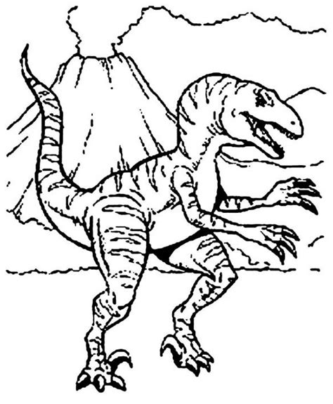 Trex Fighting Free Colouring Pages