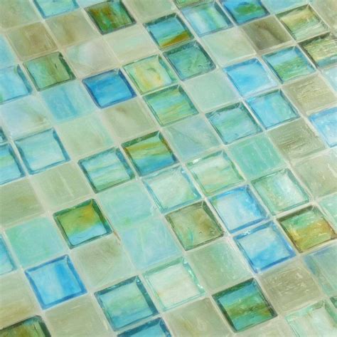 This Turquoise Blue 1 X 1 Glossy Glass Tile Is Ideal — Oasis Tile