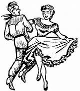 Dance Clip Dancing Square Clipart Line Cliparts Country Dancers Hoedown Dancer Animated Illustration Pg Borders Western Library Partner School 50s sketch template