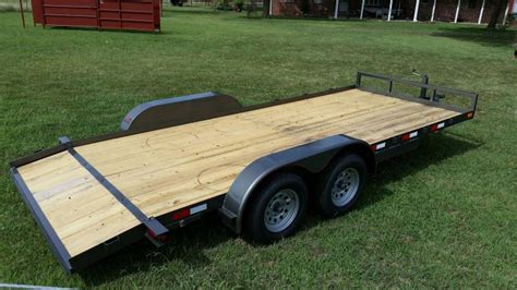 texline flatbed car hauler car racing trailer  mile trailers dewey  trailer