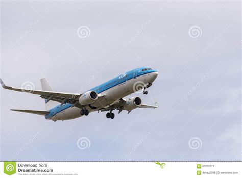 klm airline plane editorial stock photo image  high