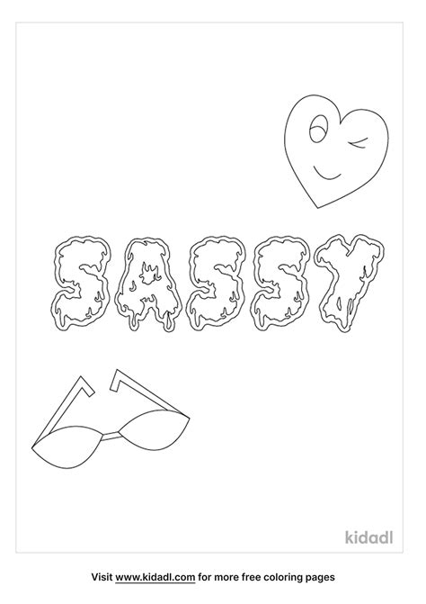 sassy coloring page coloring page printables kidadl