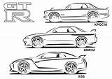 Nissan Coloring Gt Sketches Heritage Book sketch template