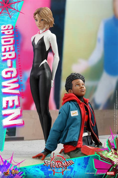 Hot Toys Spider Gwen W Spider Ham And Endgame Captain Marvel Figure