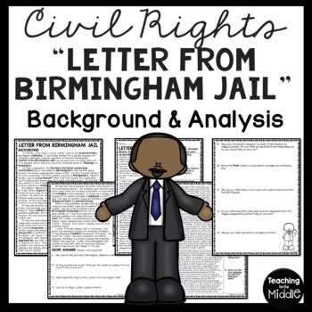 letter  birmingham jail  martin luther king jr analysis worksheet