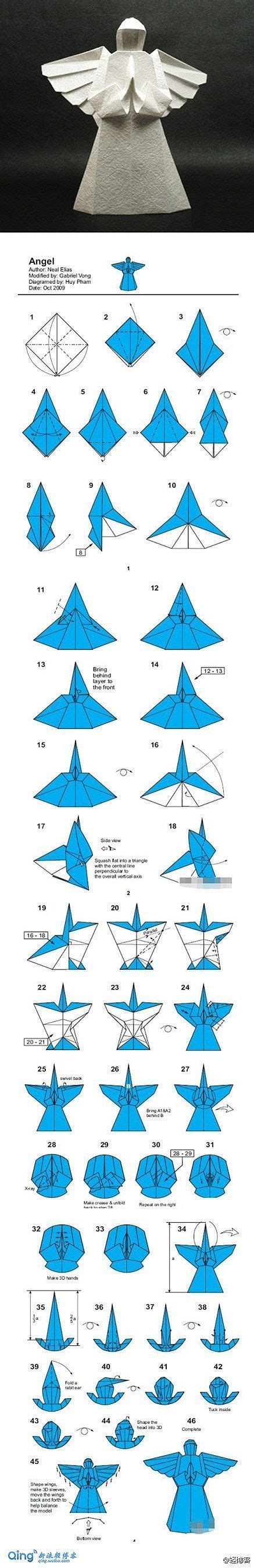 easy origami angel instructions origami angel paper craft