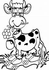 Cow Coloriage Tulamama Vache Cartoon Imprimer Animal sketch template