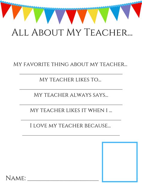 teacher appreciation week questionnaire happyteachersday