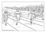 Colouring Sprint Pages Boys Sports Athletics Coloring Sport Race Activityvillage sketch template