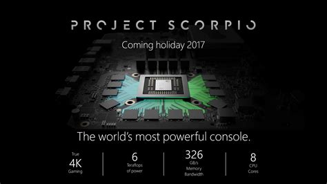 Project Scorpio Final Specs Prove It S More Powerful Than Ps4 Pro