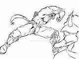 Tekken King Lineart Deviantart Fan Drawings sketch template