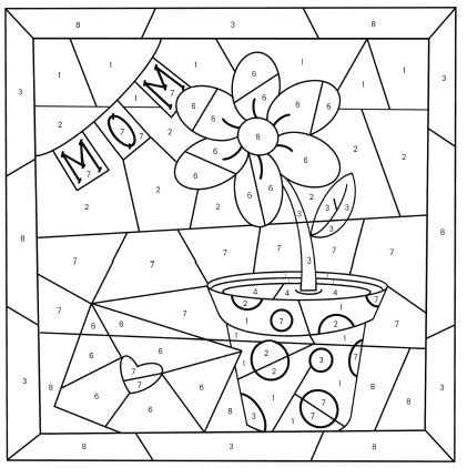 mothers day color  number  printable coloring pages sunshine