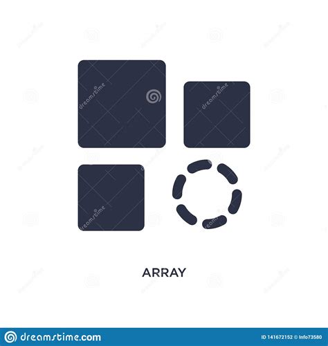 array icon  white background simple element illustration