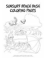 Pages Coloring Vbs Bash Beach Above Click sketch template