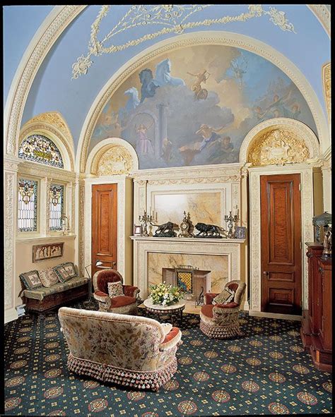 boston house   room  neoclassical   original plaster ceiling