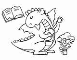 Dragon Poet Coloring Coloringcrew Dragons sketch template