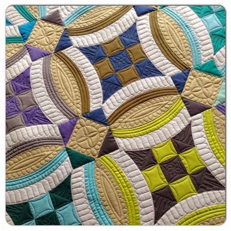 close  view   quilt    colors  shapes   surface