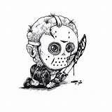 Mask Voorhees sketch template