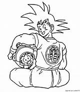 Goku Sangoku Sangohan Colorir Desenhos Ludinet Dragonball Dbz Dessins Imprimer Coloriages Rubrique sketch template