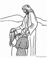Jesus Printable Coloring Library Clipart Blessing Children sketch template