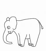 Elephant Coloring Pages Cartoon Kids Printable Bestcoloringpagesforkids sketch template