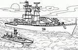 Coloring Battleship Ship Pages Rocket Print sketch template