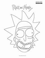 Coloring Rick Morty sketch template