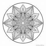 Coloring Pages Star Mandala Printable Intricate Adult Designs sketch template