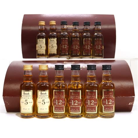 harrods scotch whisky miniature gift sets   cl whisky auctioneer