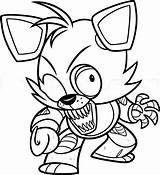 Creepy Cute Foxy Coloring Pages Freddy Printable Categories Kids sketch template