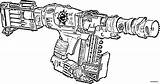 Nerf Gun Mega sketch template