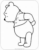 Coloring Pooh Winnie Pages Disneyclips Looking Down sketch template