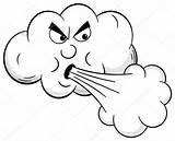 Wind Souffle Nuage Vento Soffia Viento Blows Brennt Colorare Nuvola Nubes Disegni Sopla Nube Dessinée Bande Clouds Fumetto Vectoriales Soplo sketch template