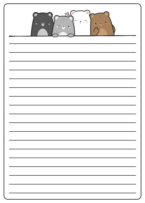 cute lined paper  print