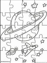 Jigsaw Coloring Puzzle Printable Pages Puzzles Cut Space Kids Crafts Getcolorings Print Visit sketch template