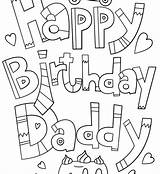 Birthday Happy Coloring Pages 6th Daddy Color Getcolorings Printable Getdrawings sketch template