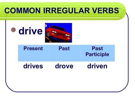 verbs irregular