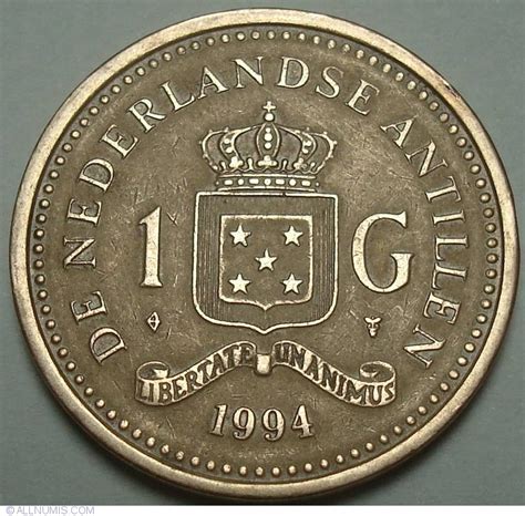 gulden  dutch administration beatrix   netherlands antilles coin