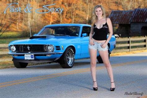 1970 ford mustang boss 429 fast and sexy poster hot girls and muscle