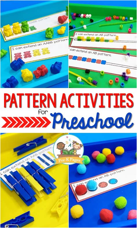 pattern activities  preschool math