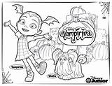 Vampirina Coloring Pages Disney Wolfie Printable Print Junior Birthday Party Color Sheet Friends Family Halloween Scribblefun Little Themed Vampi Movies sketch template