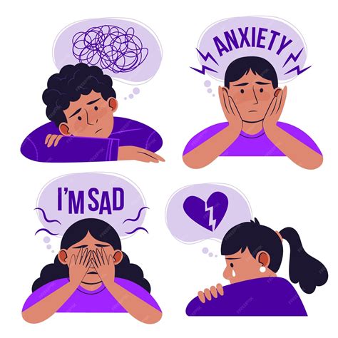 premium vector illustration of people with mental health problems